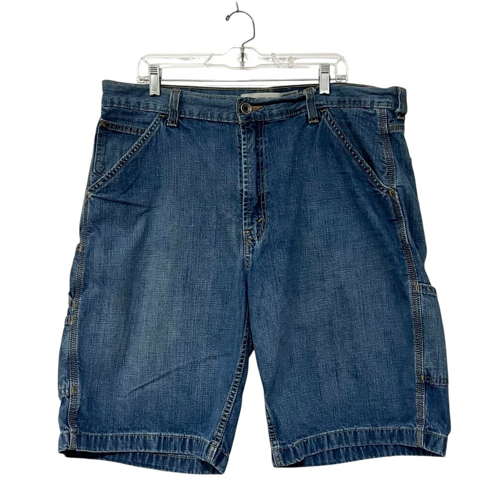 Levis Carpenter Shorts Jorts Mens 40 11” Inseam Blue Denim Baggy Vintage Y2K